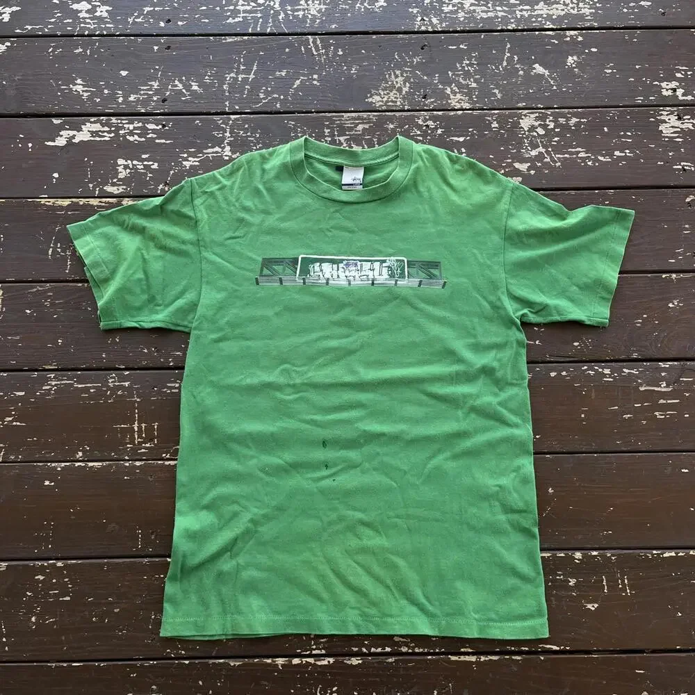 (L) Vintage 90s Stussy Graffiti T-Shirt Skate Street Urban - Picture 2 of 6